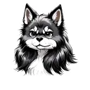 furry Loona from helluva boss tattoo design idea