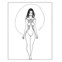 a simple easy to draw tatoo women full body tattoo design idea