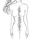 a simple easy to draw tatoo women full body tattoo design idea