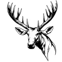 Moose antler inside tattoo design idea