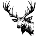 Moose antler inside tattoo design idea