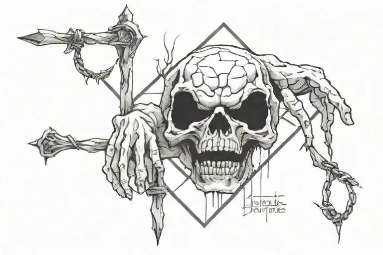 If a man has a conscience he will suffer for his mistake. That will be his punishment as well as his prison tattoo design idea