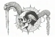 If a man has a conscience he will suffer for his mistake. That will be his punishment as well as his prison tattoo design idea