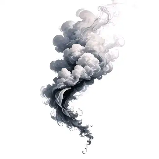 Filler Clouds and Smoke tattoo design idea