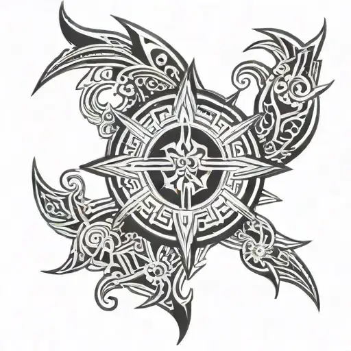 Philippine star tribal tattoo featuring tattoo design idea