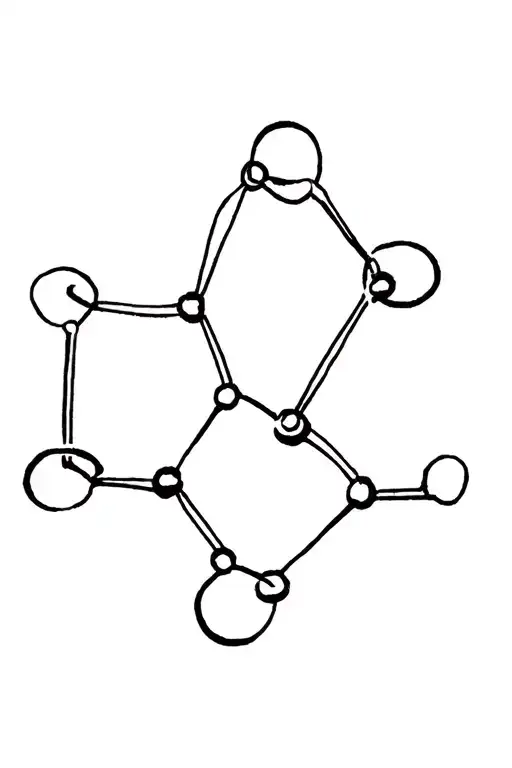 Dopamine molecule structure tattoo design idea