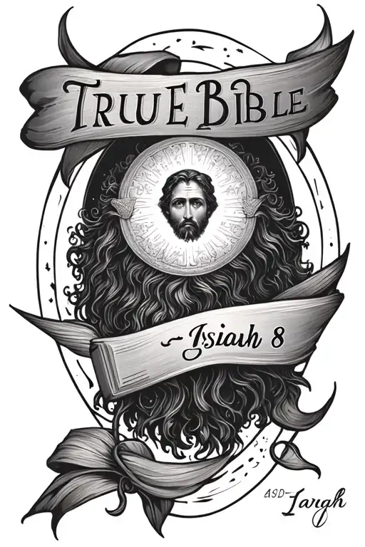 true bible Isaiah 6:8 illustration tattoo design idea