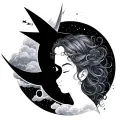 pixie Luna star cloud tattoo design idea