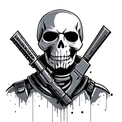 fortnite skull trooper tattoo design idea