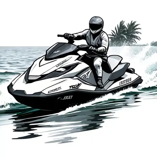 Jet ski tattoo design idea