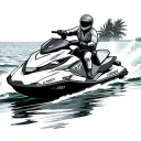 Jet ski tattoo design idea