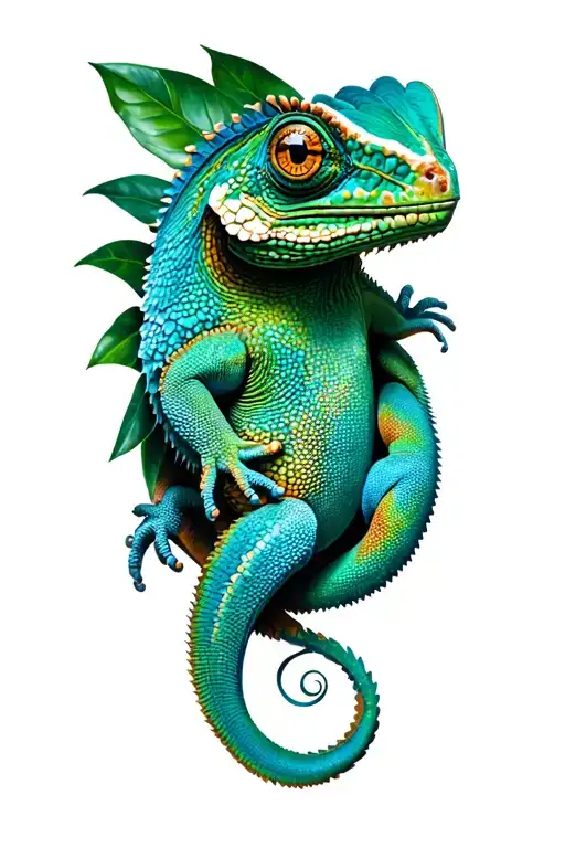 chameleon nature inspired tattoo tattoo design idea