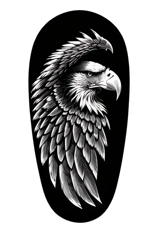eagle wing sleeve with. native design wrist band  tattoo design idea