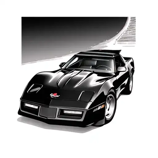 1988 corvette tattoo design idea