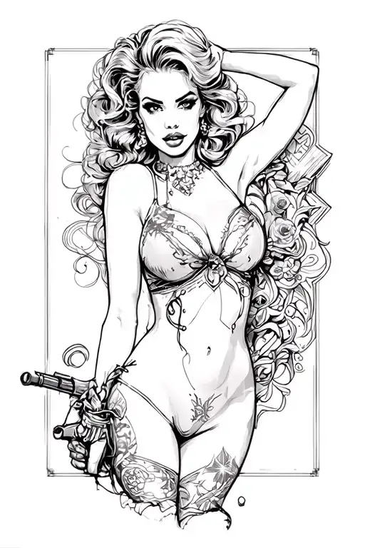pin ups each tattoo design idea