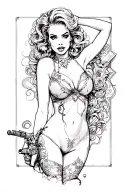 pin ups each tattoo design idea
