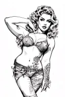 pin ups each tattoo design idea