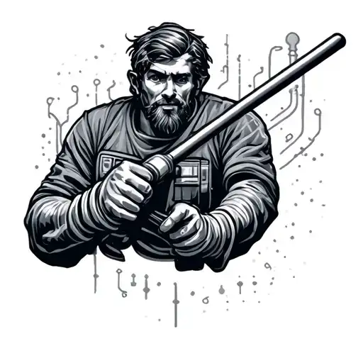 Electrician conduit bender tattoo design idea