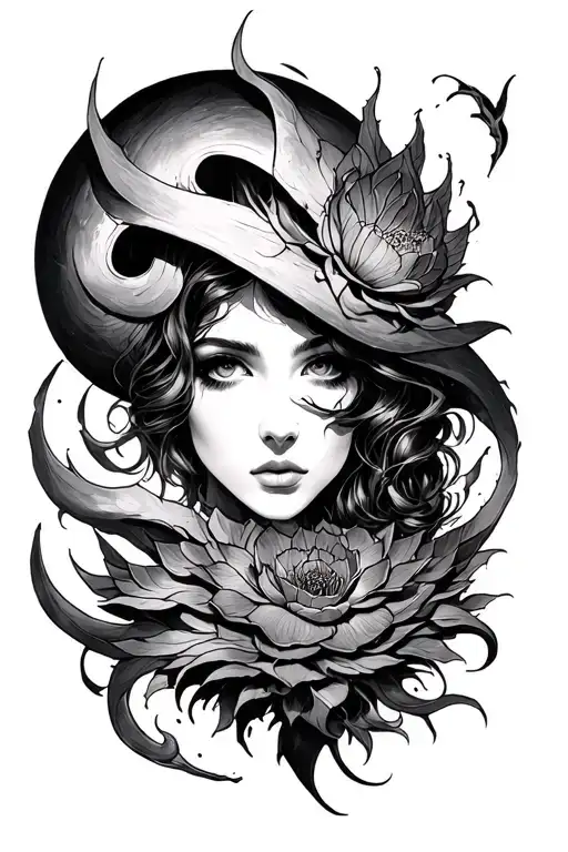 Dark Fantasy tattoo design idea