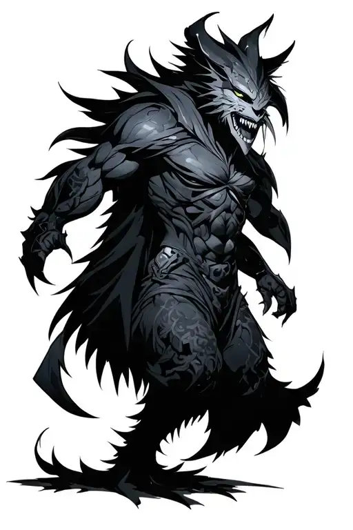 "Zoltraak" freeze anime character tattoo design idea