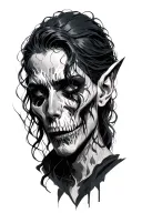 dark protagonists with enduring suffering tattoo design idea