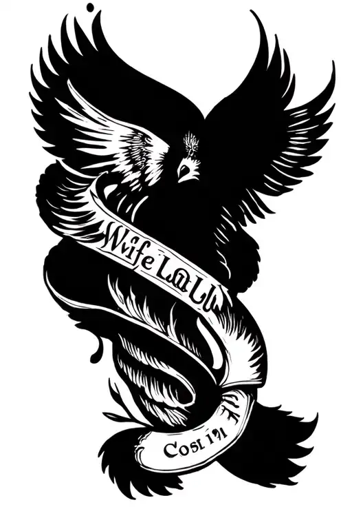 masculine forearm tattoo with wife and kids initials incorporated tattoo design idea