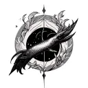 True North tattoo design idea