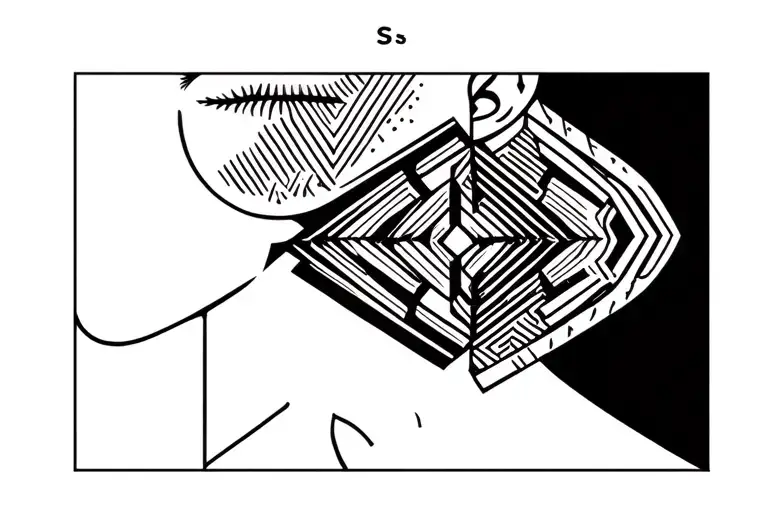T and S ON NECK c section scar tattoo design idea