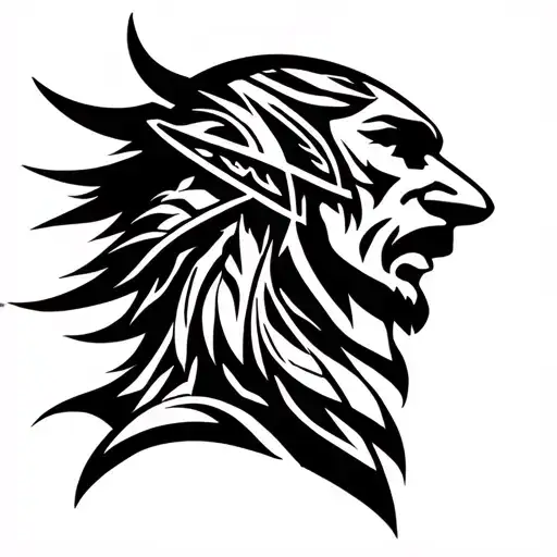 Norse viking full throat tattoo tattoo design idea