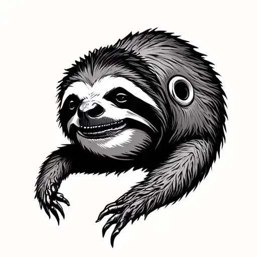 sloth deadly sins tattoo design idea
