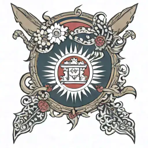 Nepal flag tattoo design idea