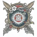 Nepal flag tattoo design idea