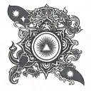 Nepal flag tattoo design idea