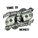 time is money bay area code surrounded tattoo design idea