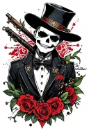 black parade tattoo design idea