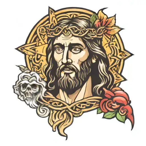 jesus face chest tattoo tattoo design idea