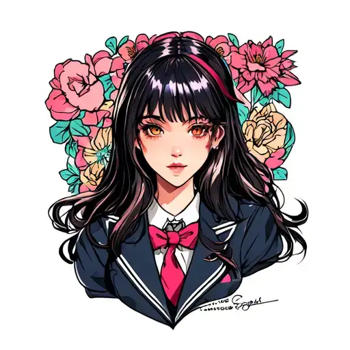 slut school girl tattoo design idea