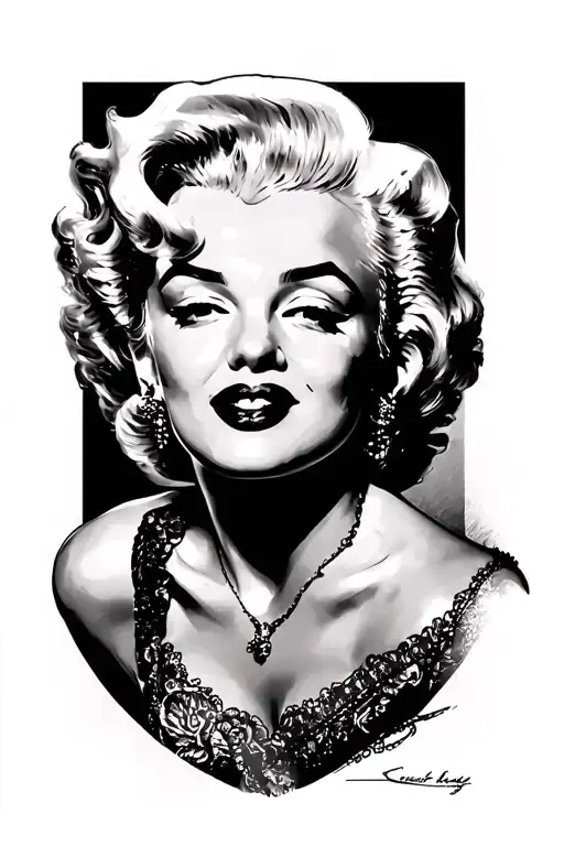 Marilyn Monroe tattoo design idea