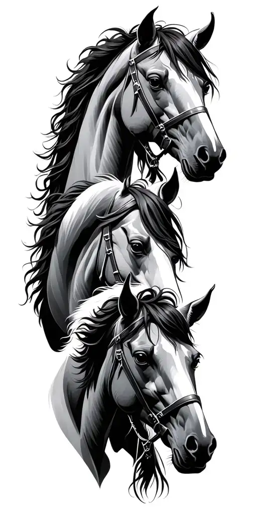 4 horsemen caricatures tattoo design idea