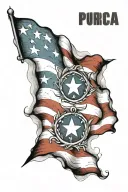 puerto rican flag tattoo design idea