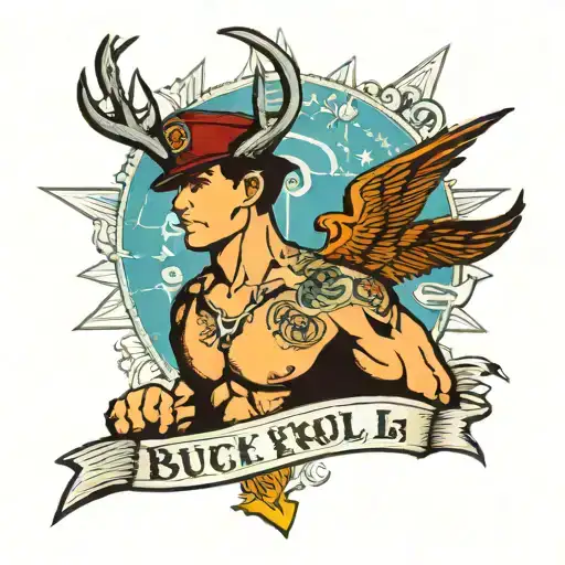 buck from 911 as a male pin up tattoo design idea