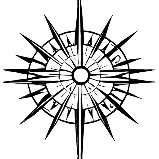 Sundial tattoo design idea