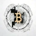 Bitcoin infinity divided by 21m geometric graph tattoo design idea
