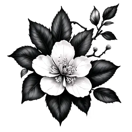 philosophy cherry blossom tattoo design idea