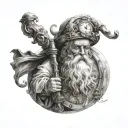 Son - Father time tattoo design idea