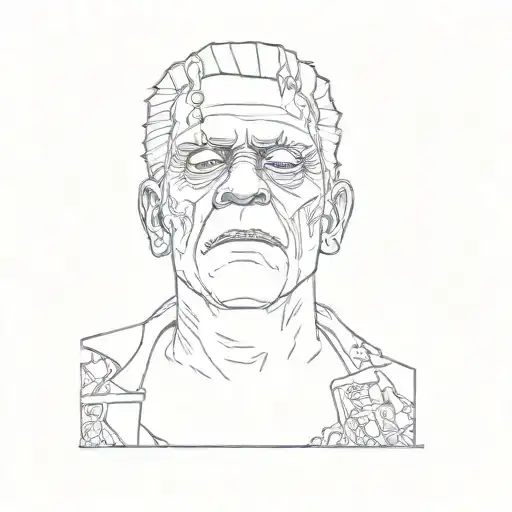 frankenstein tattoo design idea