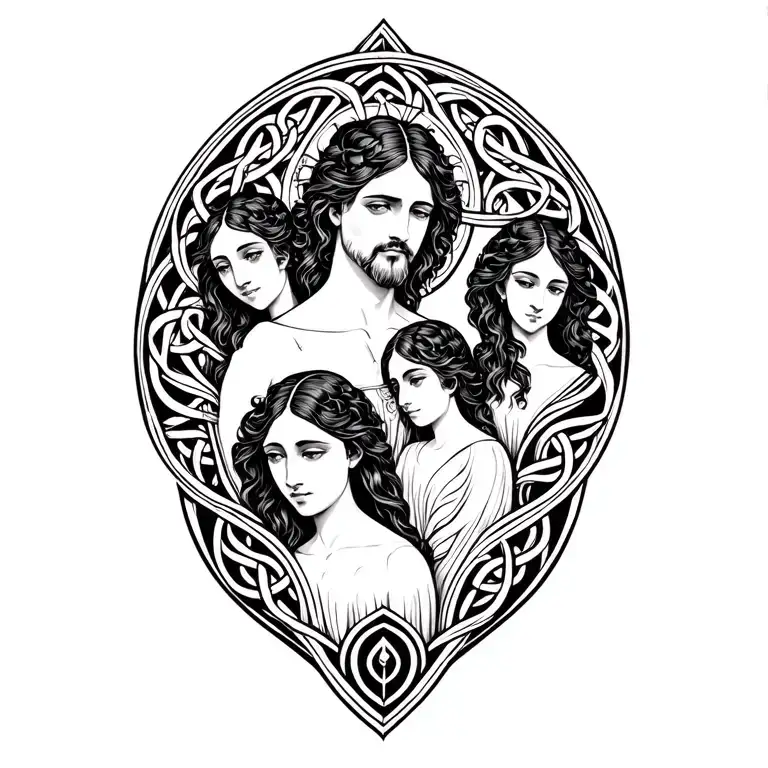 Celtic Family tattoo design idea