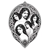 Celtic Family tattoo design idea