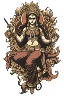 Goddess Durga tattoo design idea