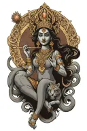 Goddess Durga tattoo design idea
